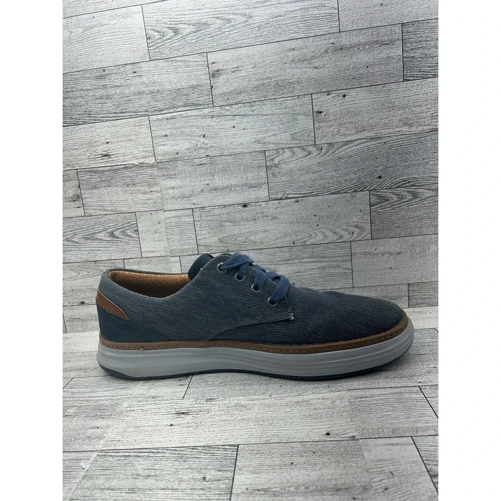 Men's Size‎ 10 Skechers Moreno Ederson 65981 Navy Blue Canvas Oxford Shoes